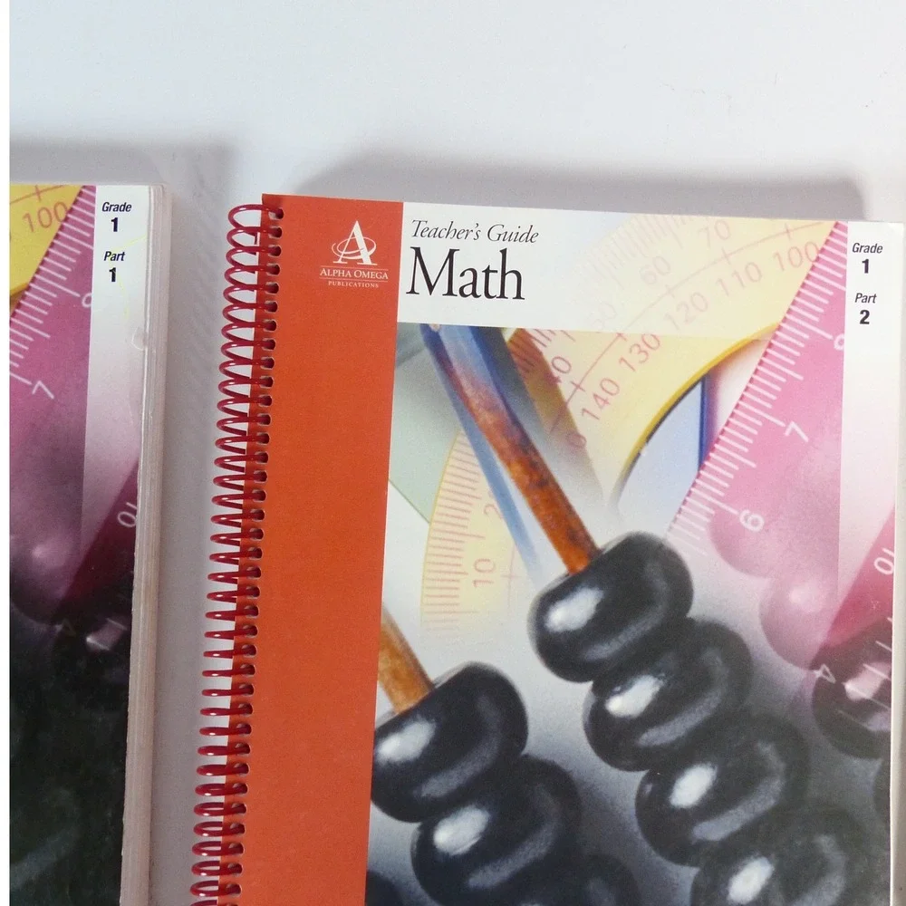 Alpha Omega LIFEPAC 1st Math Grade 1 Homeschool Curriculum Teacher Guides READ